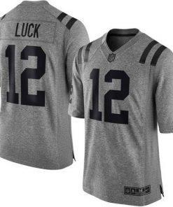 Nike Colts #12 Andrew Luck Gray Men's Stitched NFL Limited Gridiron Gray Jersey