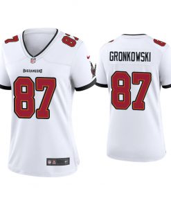 Women's Tampa Bay Buccaneers #87 Rob Gronkowski 2020 White Stitched Jersey(Run Small)