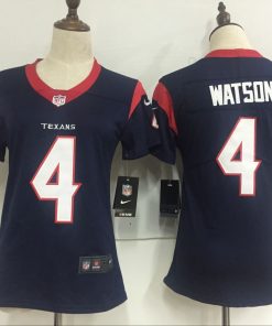 Women's Nike Houston Texans #4 Deshaun Watson Navy Blue Team Color Stitched NFL Vapor Untouchable Limited Jersey