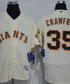 Giants #35 Brandon Crawford Cream Flexbase Authentic Collection Stitched MLB jerseys