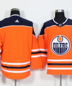 Men's Adidas Edmonton Oilers Orange Stitched NHL Jersey