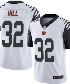 Nike Bengals #32 Jeremy Hill White Men's Stitched NFL Limited Rush Jersey