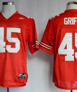 Buckeyes #45 Archie Griffin Red Stitched NCAA Jersey