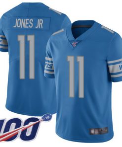 Men's Detroit Lions #11 Marvin Jones Jr. Blue 2019 100th Season Vapor Untouchable Limited Stitched NFL Jersey.
