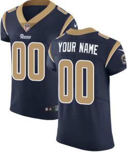 Men's Los Angeles Rams Navy Vapor Untouchable Custom Elite NFL Stitched Jersey
