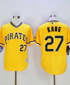 Pirates #27 Jung-ho Kang Gold Flexbase Authentic Collection Stitched MLB Jersey