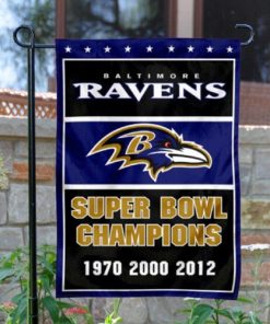 Baltimore Ravens Double-Sided Garden Flag 002 (Pls Check Description For Details)