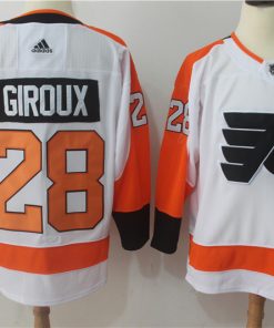 Men's Adidas Philadelphia Flyers #28 Claude Giroux White Stitched NHL Jersey