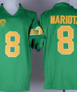 Ducks #8 Marcus Mariota Green 1994 Throwback Stitched NCAA Jersey