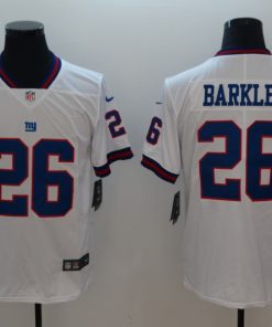 Men's New York Giants #26 Saquon Barkley White 2018 NFL Draft Color Rush Limited Stitched Jersey