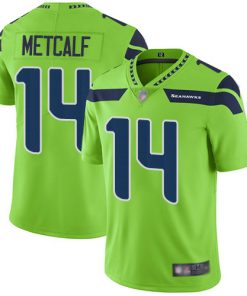Men's Seahawks #14 D.K. Metcalf Green Vapor Untouchable Limited Stitched NFL Jersey