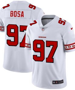 Men's San Francisco 49ers #97 Nick Bosa White 2019 Team Logo Cool Edition Stitched NFL Jersey