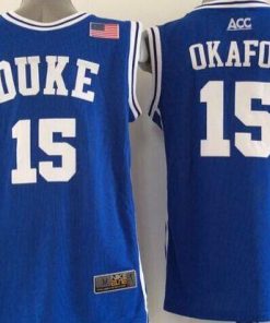 Blue Devils #15 Jahlil Okafor Blue Basketball New Stitched NCAA Jersey