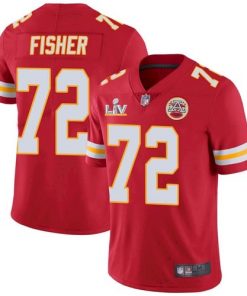 Men's Kansas City Chiefs #72 Eric Fisher Red 2021 Super Bowl LV Limited Stitched NFL Jersey
