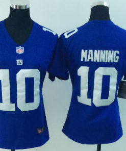 Women's Nike New York Giants #10 Eli Manning Blue Vapor Untouchable Limited Stitched NFL Jersey