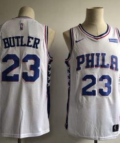 Men's Philadelphia 76ers #23 Jimmy Butler White Icon Edition Swingman Stitched NBA Jersey