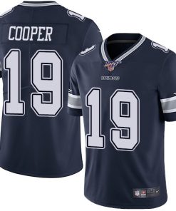 Men's Dallas Cowboys 100th #19 Amari Cooper Navy Vapor Untouchable Limited Stitched NFL Jersey