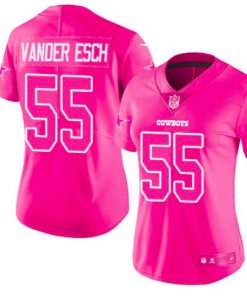 Women's NFL Dallas Cowboys #55 Vander Esch Pink Limited Stitched Jersey