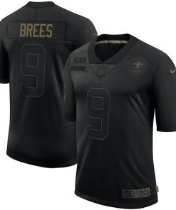 Men's New Orleans Saints #9 Drew Brees 2020 Black Salute To Service Limited Stitched NFL Jersey