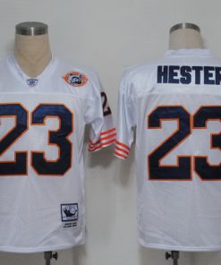 Mitchell and Ness Bears #23 Devin Hester White Big No. Stitched NFL Jersey