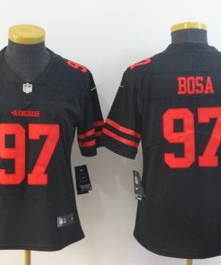 Women's NFL San Francisco 49ers #97 Nick Bosa Black Vapor Untouchable Limited Stitched Jersey