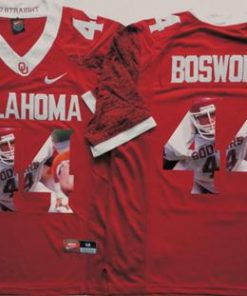 Sooners #44 Brian Bosworth Red Player Fashion Stitched NCAA Jersey