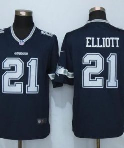 Nike Cowboys #21 Ezekiel Elliott Navy Blue Team Color Men's Stitched NFL Limited Jersey