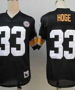 Mitchell And Ness Steelers #33 Merril Hoge Black Stitched Throwback NFL Jersey