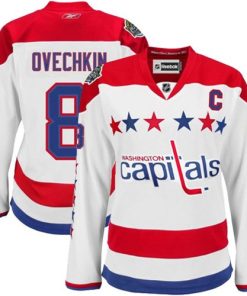 Capitals #8 Alex Ovechkin Women 2011 Winter Classic Vintage Stitched White NHL Jersey