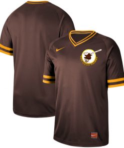 Men's San Diego Padres Blank Coffee Cooperstown Collection Legend Stitched MLB Jersey