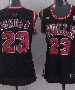 Bulls #23 Michael Jordan Black Women's Fashion Stitched NBA Jersey