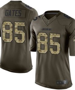 Nike Chargers #85 Antonio Gates Green Men's Stitched NFL Limited Salute to Service Jersey