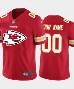 Men's Kansas City Chiefs 100th Season Customized Red Super Bowl LIV Vapor Untouchable Limited Stitched NFL Jersey