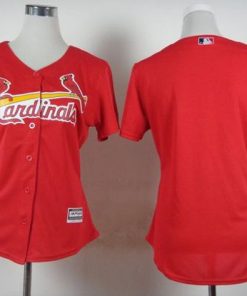 Cardinals Blank Red Fashion Women's Stitched MLB Jersey