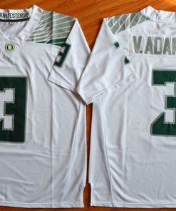 Ducks #3 Vernon Adams Jr. Olive White Stitched NCAA Jersey