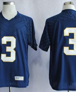 Fighting Irish #3 Joe Montana Navy Blue Stitched NCAA Jersey