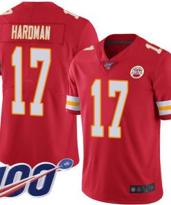 Men's Kansas City Chiefs #17 Mecole Hardman Red 2019 100th Season Vapor Untouchable Limited Stitched NFL Jersey