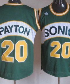 Thunder #20 Gary Payton Green Seattle SuperSonics Style Stitched NBA Jersey