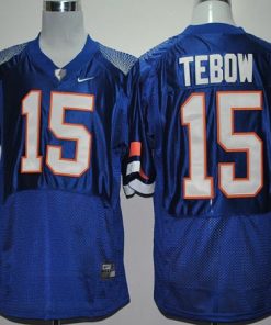 Gators #15 Tim Tebow Blue Pro Combat Stitched NCAA Jersey