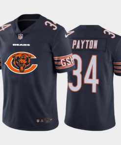 Men's Chicago Bears #34 Walter Payton Navy 2020 Team Big Logo Limited Stitched NFL Jersey