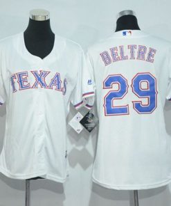 Rangers #29 Adrian Beltre White Women's Home Stitched MLB Jersey