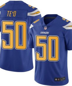 Nike Chargers #50 Manti Te'o Electric Blue Men's Stitched NFL Limited Rush Jersey