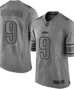 Nike Lions #9 Matthew Stafford Gray Men's Stitched NFL Limited Gridiron Gray Jersey