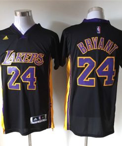 Revolution 30 Lakers #24 Kobe Bryant Black(Purple NO.) Stitched NBA Jersey