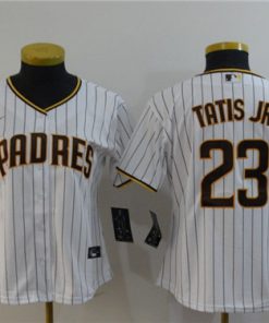 Women's San Diego Padres #23 Fernando Tatis Jr. White Cool Base Stitched MLB Jersey(Run Small)