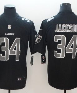 Men's Oakland Raiders #34 Bo Jackson 2018 Black Impact Limited Stitched NFL Jersey