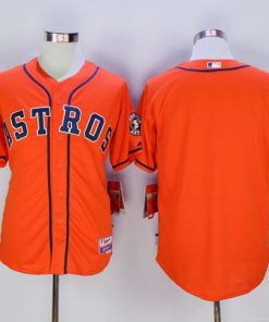 Astros Blank Orange Cool Base Stitched MLB Jersey