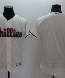Phillies Blank Cream Fashion Stars & Stripes Flexbase Authentic Stitched MLB Jersey