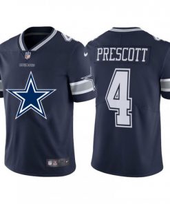 Men's Dallas Cowboys #4 Dak Prescott Navy 2020 Team Big Logo Limited Stitched NFL Jersey