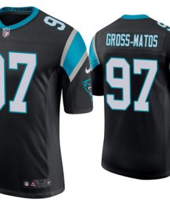 Men's Carolina Panthers #97 Yetur Gross-Matos Black 2020 Vapor Untouchable NFL Limited Stitched Jersey